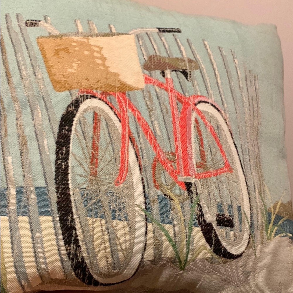 Colorful Bicycle Tapestry Pillow